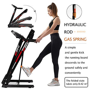 FYC Folding Treadmills for Home - 2.5HP Portable Foldable with Incline, Electric Treadmill for Running Walking Jogging Exercise with 12 Preset Programs, Indoor Workout Training Space Save Apartment