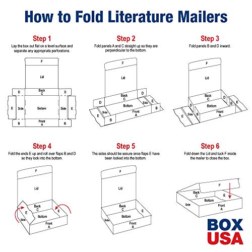 BOX USA BML30244 Literature Mailers, 30" x 24" x 4", White (Pack of 25)
