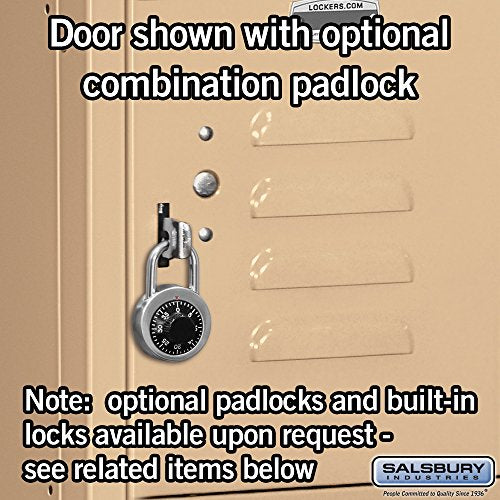Salsbury Industries 65158TN-U Five Tier Box Style 12-Inch Wide 5-Feet High 18-Inch Deep Unassembled Standard Metal Locker, Tan Brown