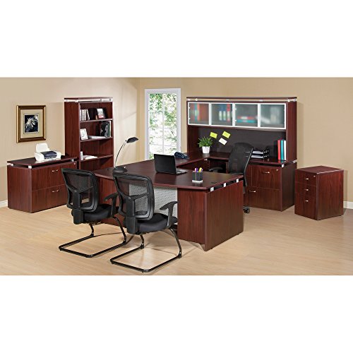 Lorell LLR68722 68600 Series Bookcase, Mahogany