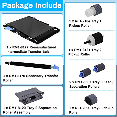 Ademon Transfer Belt Kit CF081-67904 RM2-7448 for M551 with ITB and Rollers