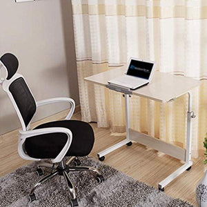 WPHPS Folding Computer Desk, Adjustable Mobile Bed Table Portable Laptop Computer Stand Desks Cart Tray