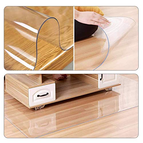 CHHD Transparent PVC Office Chair Mat for Hard Floors - Heat Resistant, Wash-Free Tablecloth - 4 Thickness Options