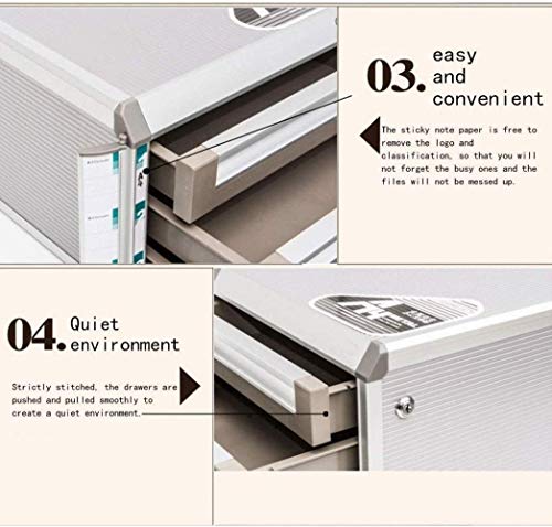 Vertical 5 Drawer Desktop File Cabinet with Key Lock - Gray 31.5 * 35 * 39.8cm