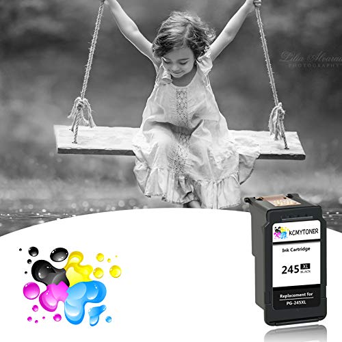 KCMYTONER 10 Pack Remanufactured for PG-245XL PG245XL Black Ink Cartridge Shows Ink Level Used with PIXMA MX492 MG3020 MG2920 MG2924 iP2820 MG2525 MG2420 Printers