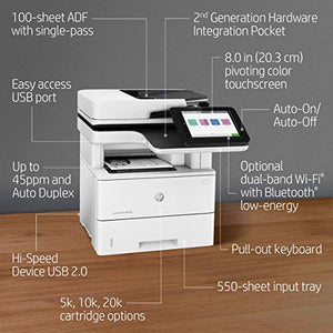 HP Laserjet Enterprise M528dn Monochrome Laser Printer with Duplex Printing (1PV64A) + Power Strip Surge Protector + Cleaning Cloth