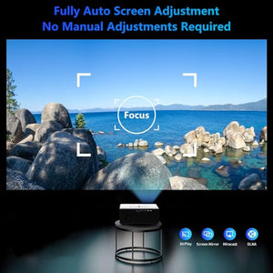 ABOOLON 4K+ Projector with Wifi, Bluetooth, and Android TV/Auto Focus
