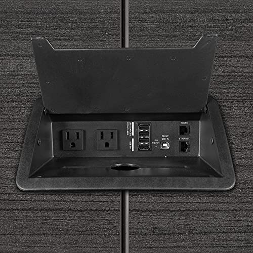 Regency 8 ft Conference Room Table, Ash Grey/Black