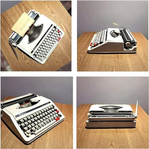 Quepiem Retro Manual Typewriter - Vintage-Inspired Creative Writing Machine