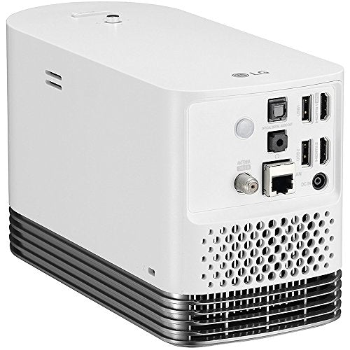 LG Laser Smart Home Theater Projector White (HF80JA) w/Bundle Includes, Projector Mount + 2x 6ft High Speed HDMI Cable + Transformer Tap USB w/ 6-Outlet Wall Adapter, 2 Ports + LCD/Lens Cleaning Pen