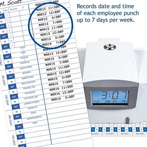 Pyramid 3500 Multi-Purpose Time Clock and Document Stamp - Made in the USA