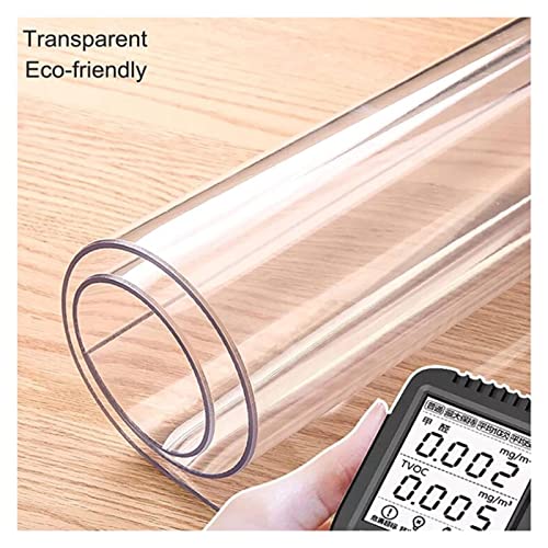 HAIZON Hard-Floor Chair Mat for Hard Floors - Clear Plastic Vinyl Office Mat - Non-Skid Carpet Protector - 1mm Thick