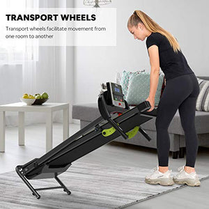 Folding Treadmill Indoor Jogging Machine Cardio Training Walking Machine with Incline Sports Easy Assembly Ideal for Office & Home Use Exercise