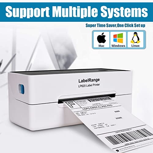 LabelRange 300DPI Resolution Thermal Label Printer - Commercial Grade Shipping Label Printer 4x6,Support Amazon Ebay Paypal Shopify Etsy Shipstation and More on Windows&Mac