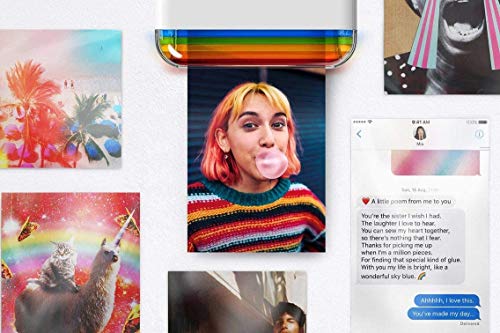 Polaroid Hi-Print - Bluetooth Connected 2x3 Pocket Phone Photo Printer with Polaroid Hi·Print 2x3 Paper Cartridge (20 Sheets) and Microfiber Cloth