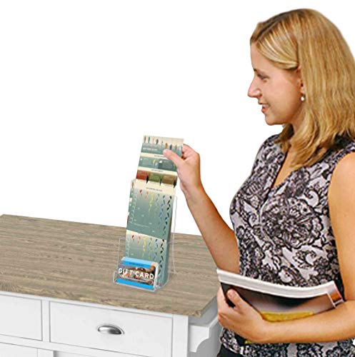 Marketing Holders Counter Trifold Brochure Holder with Business Card Pocket Maps Menu Pamphlet Organizer Hand Out 200 Pack