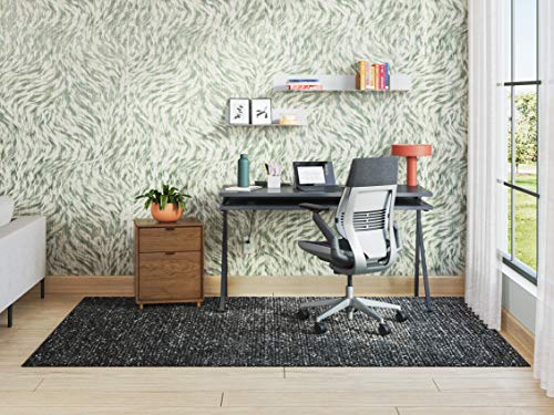 Steelcase Gesture Office Chair - Ergonomic Work Chair for Carpet - Comfortable Desk Chair - 360-Degree Arms - Licorice Fabric, Dark Frame