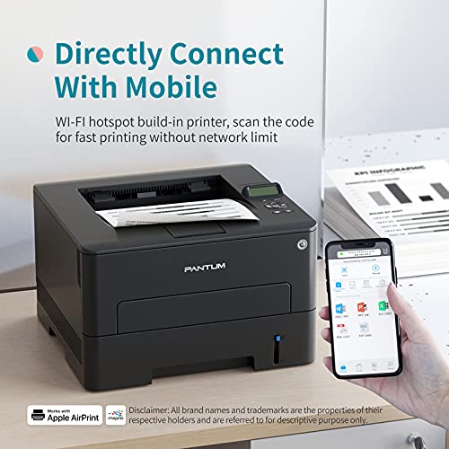 PANTUM P3302DW Laser Printer Black and White Duplex Two-Sided Printing Monochrome Laser Wireless Small Computer Printer for Home Use with Mobile Printing and School Student, 33ppm
