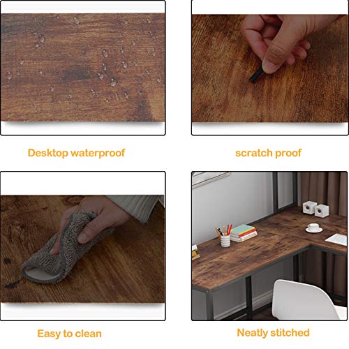 Modern L-Shaped Desk Corner Computer Desk Home Office Study Workstation Wood & Steel PC Laptop Gaming Table