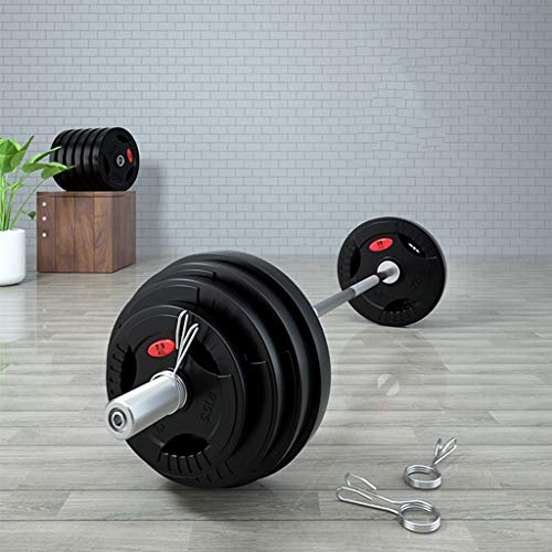 Barbell Plates 132 lbs Barbell Weight Set Barbell Plates - Adjustable Barbells Set with 1.8 Meters Connector Home Gym Fitness Lifting Exercise Workout Strength Training Equipment