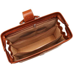 Floto Ciabatta Italian Leather Briefcase Attache (Olive (Honey) Brown)