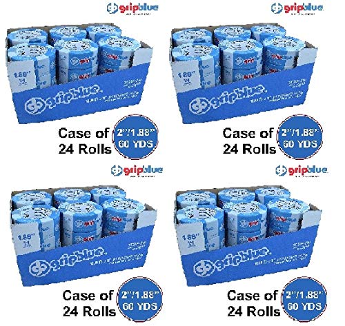 GripBlue Multi-Use Blue Painters Tape | Safe-Release Crepe Paper Masking Tape for Multi-Surfaces | (4)