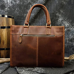 YLHXYPP Men Briefcase Laptop BagHigh Capacity Computer Bag Male BriefcaseMen Bag Work Tote (Color : Brown, Size : 30x38cm)