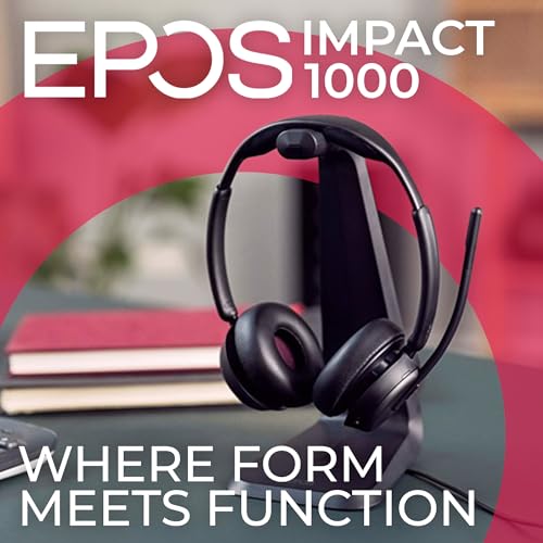 Global Teck Worldwide EPOS Impact 1061 Stereo Bluetooth Headset with Charging Stand (UC Version) & Gold Support Plan
