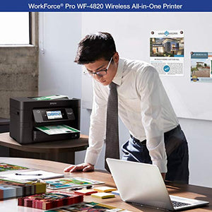 Epson Workforce Pro WF-4820 Wireless All-in-One Printer with Auto 2-Sided Printing, 35-Page ADF, 250-sheet Paper Tray and 4.3" Color Touchscreen, Compatible with Alexa (Renewed)