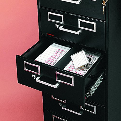 Tennsco 8-Drawer File Cabinet for 3x5 and 4x6 Cards, 15x52-Inch, Putty