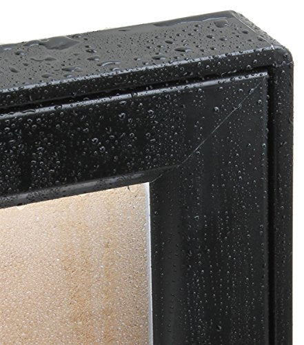Displays2go Enclosed Message Board with Locking Swing-Open Door, LED Light and Rubber Gasket - Black, Powder-Coated Aluminum (ODMBIL5227)