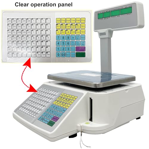 HQHAOTWU Digital Price Computing Scale 30kg with Cash Box Thermal Printer