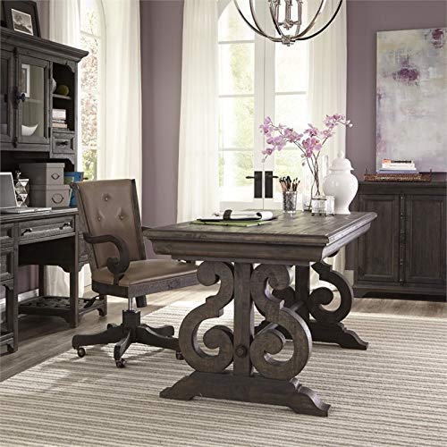 Magnussen Bellamy Writing Desk in Weathered Peppercorn