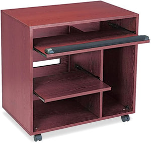 Safco Products 1901MH Ready-to-Use Computer Workstation with 2 Pullout Shelves, Mahogany