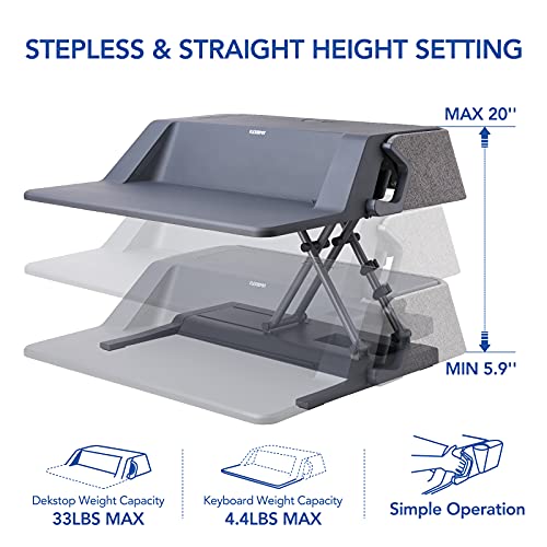 FlexiSpot Sit Stand Smart Workstation M6MG 30 inch Standing Desk Riser Height Adjustable Stand up Desk Home Office Desk Stand for Live Stream/Makeup/Photography/Video (Workstation Only)