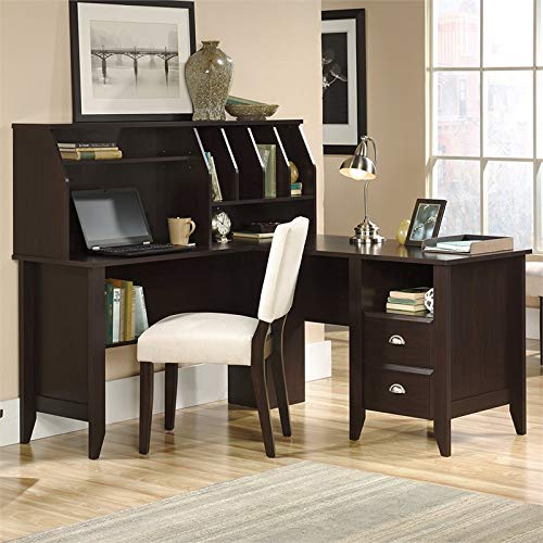 Pemberly Row L Shaped Computer Desk in Jamocha Wood
