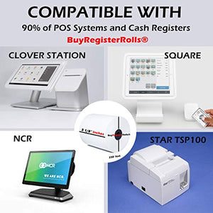 300 rolls - 3 1/8 x230 thermal paper roll 300 pack - Special clover system pos station thermal paper roll Cash Register Rolls BPA Free 318230