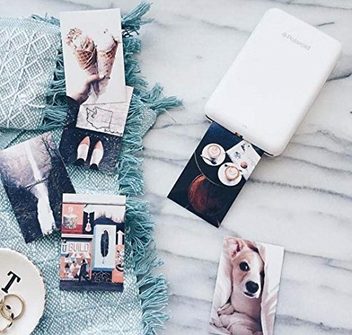 Zink Polaroid ZIP Wireless Mobile Photo Mini Printer (White) Compatible w/ iOS & Android, NFC & Bluetooth Devices