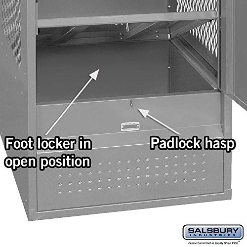 Salsbury Industries Standard Gear Metal Locker, Gray 6ft H x 24in D (Unassembled)