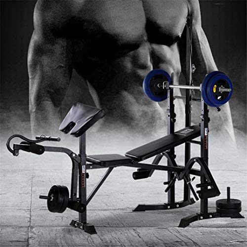 UPDD Olympic Weight Bench - Adjustable Weight Bench with Strength Training Benches and Squat Rack Stand for Proffesional Fitness Home Use Indoor Exercise【US Stock】