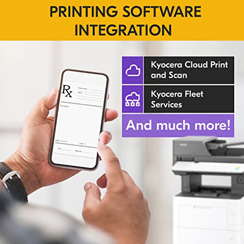 KYOCERA ECOSYS MA4500ifx Monochrome Laser Printer, 47 ppm, 1200 dpi, Gigabit Ethernet, 7" Touchscreen, 512 MB