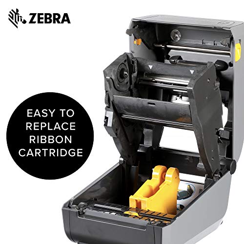Zebra - ZD420t Thermal Transfer Desktop Printer for Labels and Barcodes - Print Width 4 in - 203 dpi - Interface: Bluetooth, Ethernet, USB - ZD42042-T01E00EZ