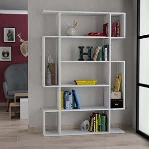 Ada Home Décor DCRB2071 Blair Bookcase, 43'' x 63'' x 10'', White