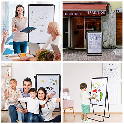 Dry Erase Board with Stand, Double Sided Magnetic Whiteboard with Stand, 36 x 24 Inch Portable Whiteboard with Height Adjustable