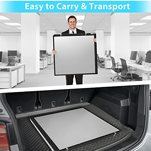Large Whiteboard for Wall, maxtek 72 x 40 inches Dry Erase Board Magnetic White Board with Marker Tray 1 Eraser 3 Markers 6 Magnets | Foldable Memo Whiteboard for Office Home School