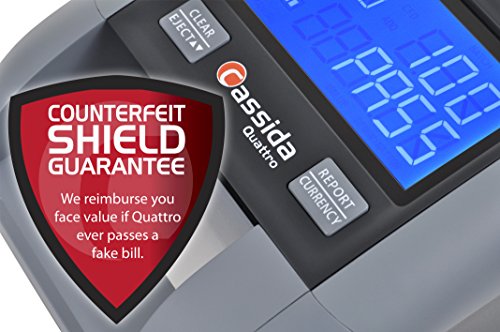 Cassida All-Orientation Automatic Counterfeit Detector with Rechargeable Battery, 3.5" (Quattro)