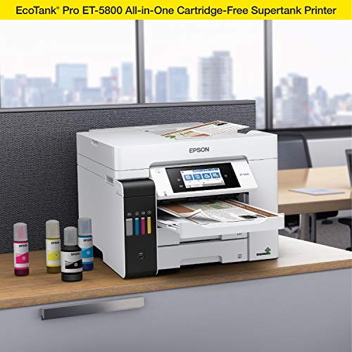 Epson EcoTank Pro ET-5800 Wireless Color All-in-One Supertank Printer with Scanner