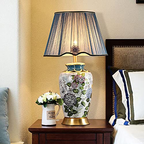 SLEEVE Retro Table Lamp with Fabric Lampshade and Copper Base