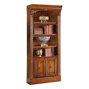 Parker House Huntington 32" Traditional Wood Open Top Bookcase in Brown
