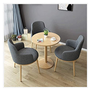 AkosOL Business Dining Table Set with 3 Chairs - Space-Saving Furniture for Tea Shop, Cafe, Hotel, and More